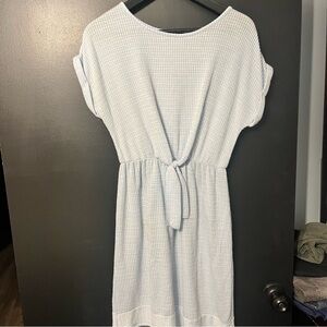 Caution To The Wind Sky Blue Striped Women Summer/Spring Dress